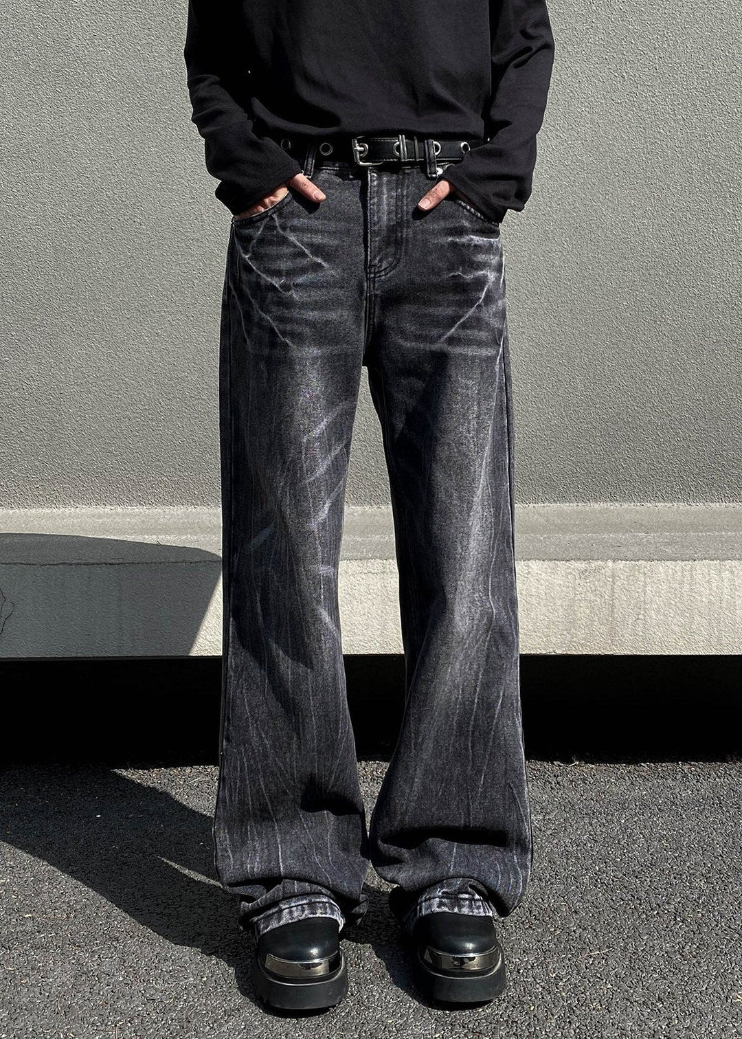 DESIGNED FADE BLACK DENIM AEDES4564 - Deuku