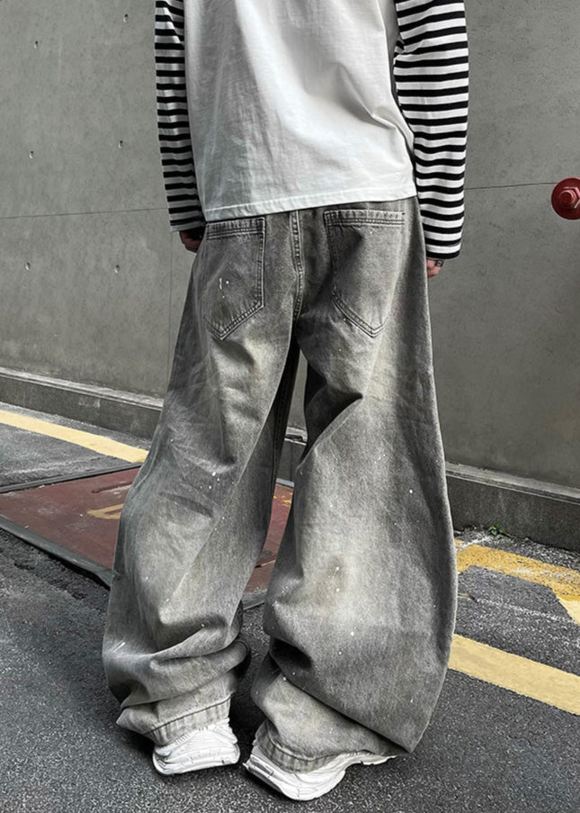 PAINTED BAGGY DENIM PANTS DFDES4429