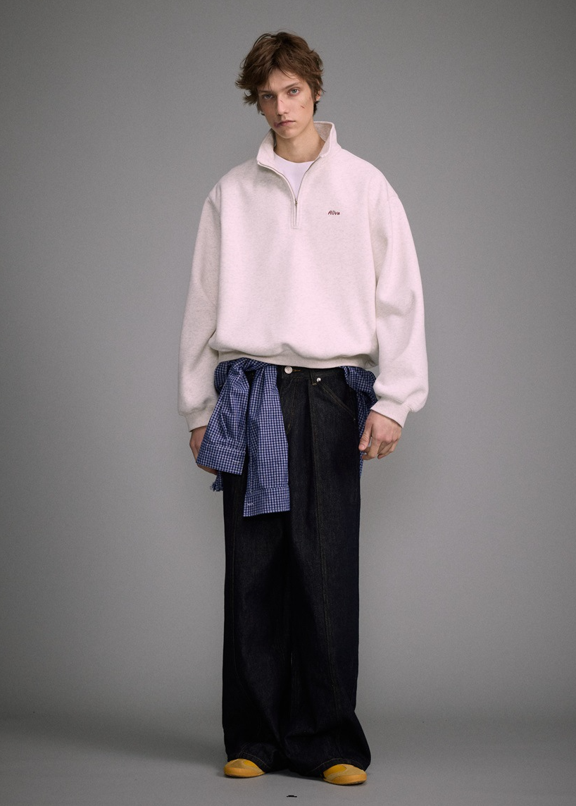 HALF-ZIP SWEAT TOP BEDES4552