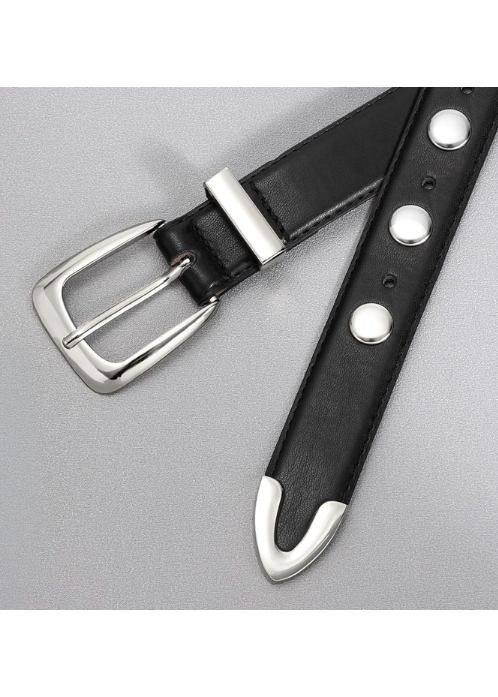 STUDDED LEATHER BELT BEDES4726