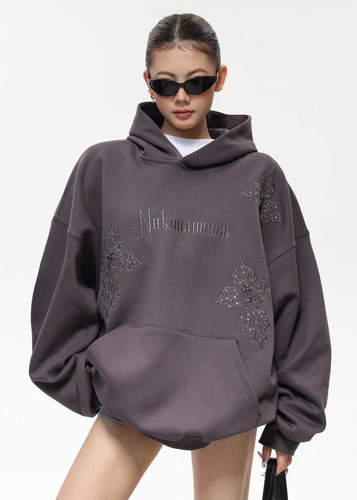 GOTHIC EMBROIDERY OVERSIZED PARKA ASDES4503