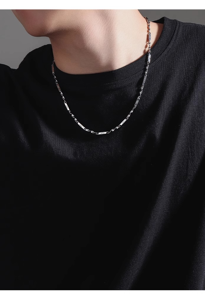 CROSS TWIST CHAIN NECKLACE BEDES4586 - Deuku