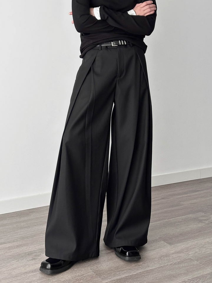 BOX PLEAT WIDE SLACKS BEDES4530