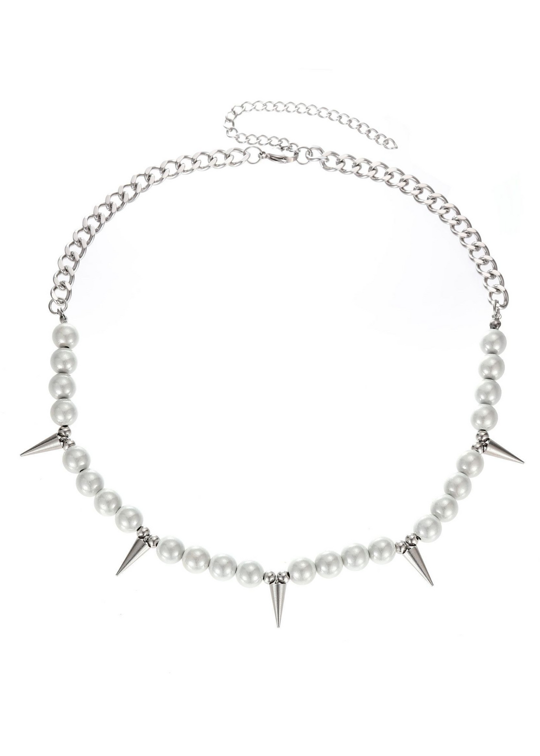 SPIKE PEARL NECKLACE BEDES4604
