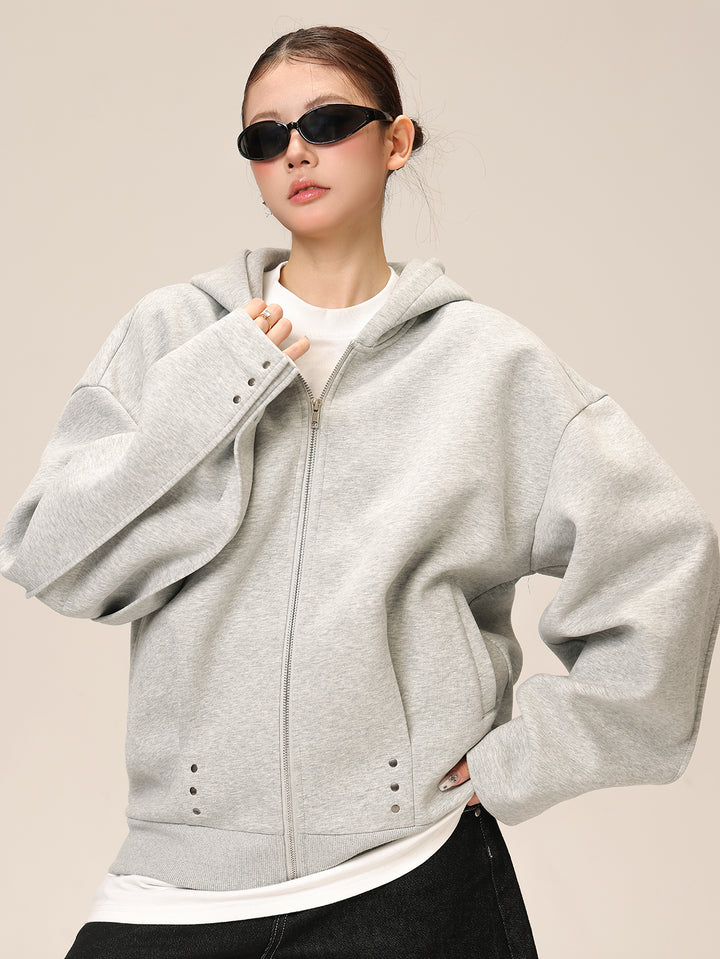 TUCKED OVERSIZED ZIP PARKA ASDES4507
