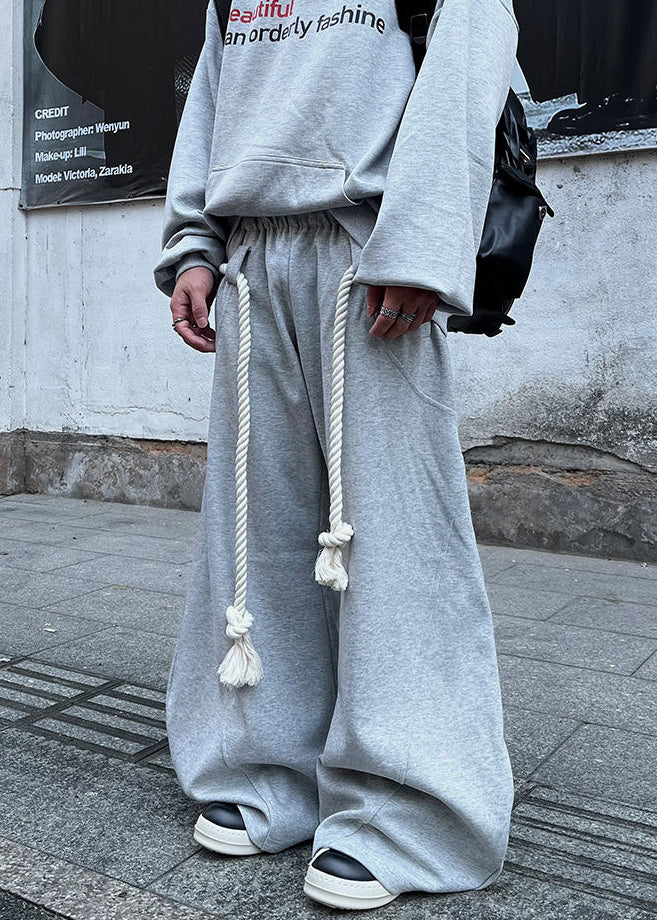 ROPE STRING WIDE SWEAT PANTS DFDES4494