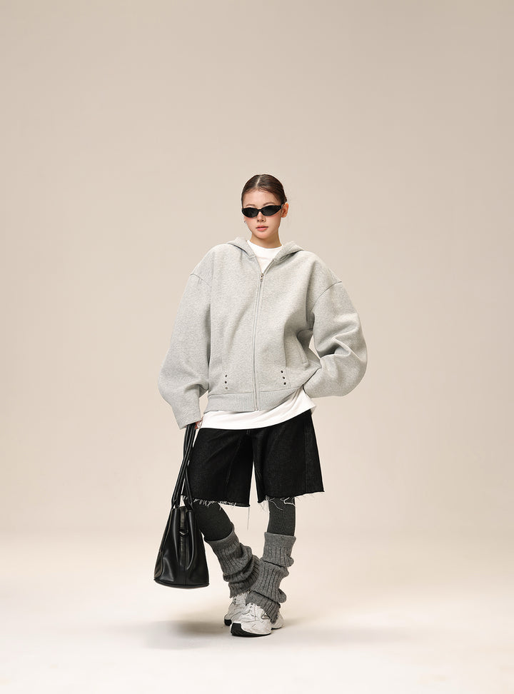 TUCKED OVERSIZED ZIP PARKA ASDES4507
