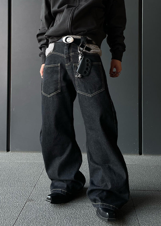 REVERSED BOA SWITCHING DENIM PANTS DFDES4502