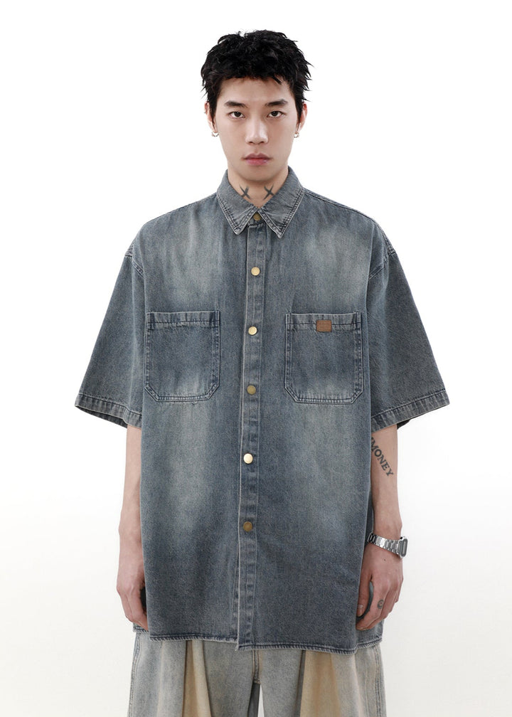 DENIM SHORT SLEEVE SHIRT MNDES4453