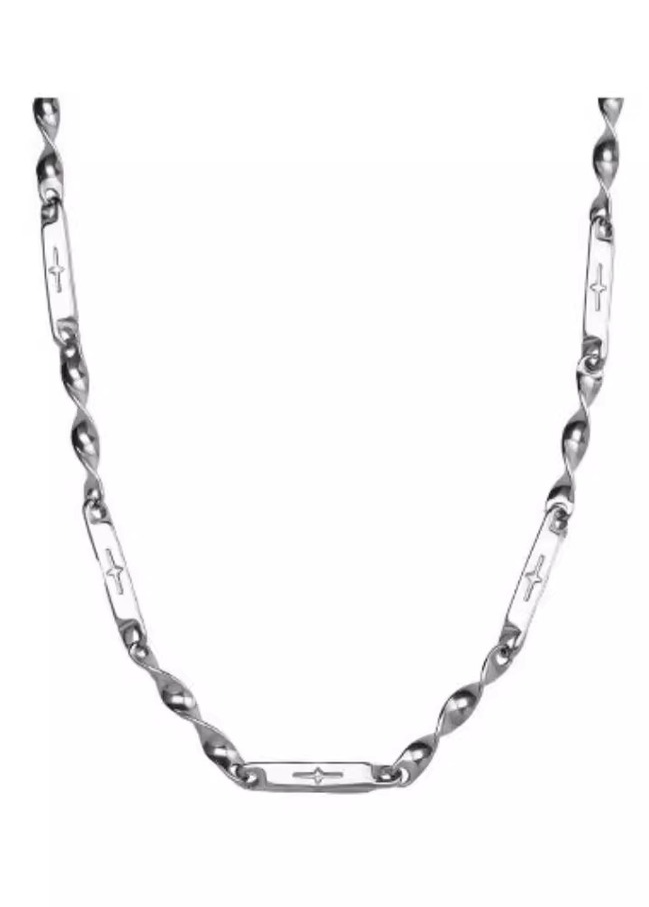 CROSS TWIST CHAIN NECKLACE BEDES4586 - Deuku