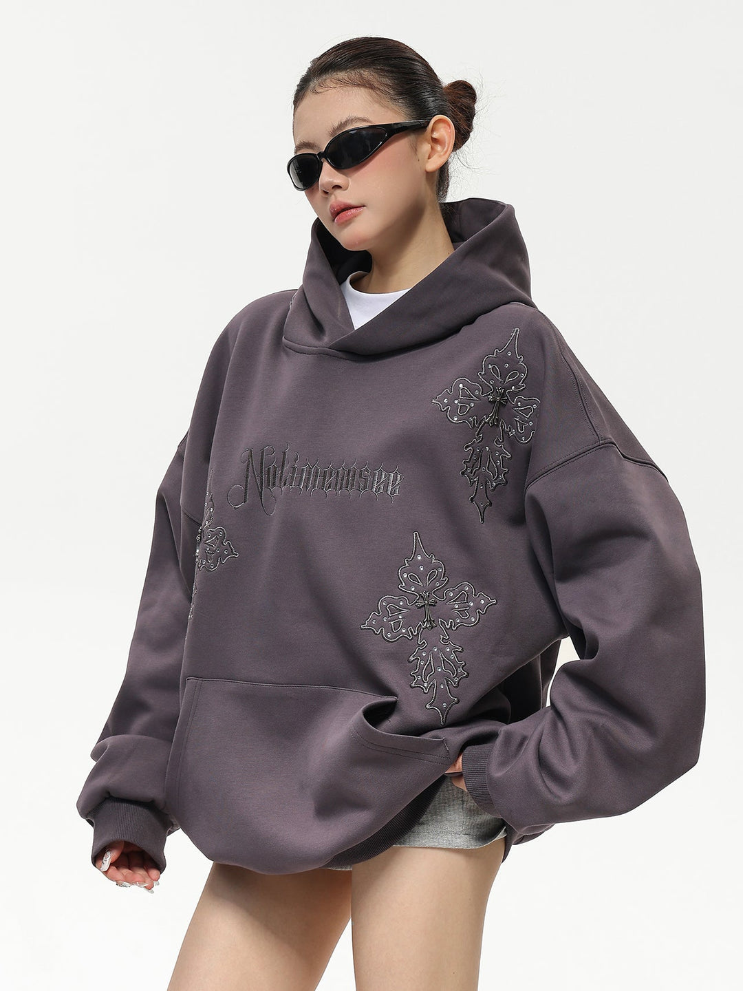 GOTHIC EMBROIDERY OVERSIZED PARKA ASDES4503