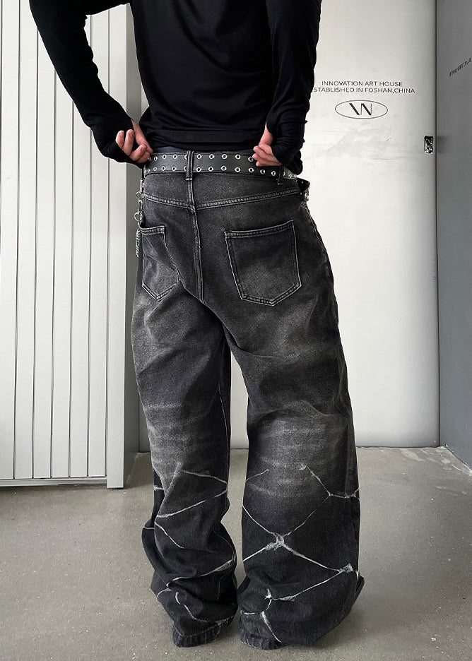 DESIGHNED WIDE DENIM PANTS DFDES4492