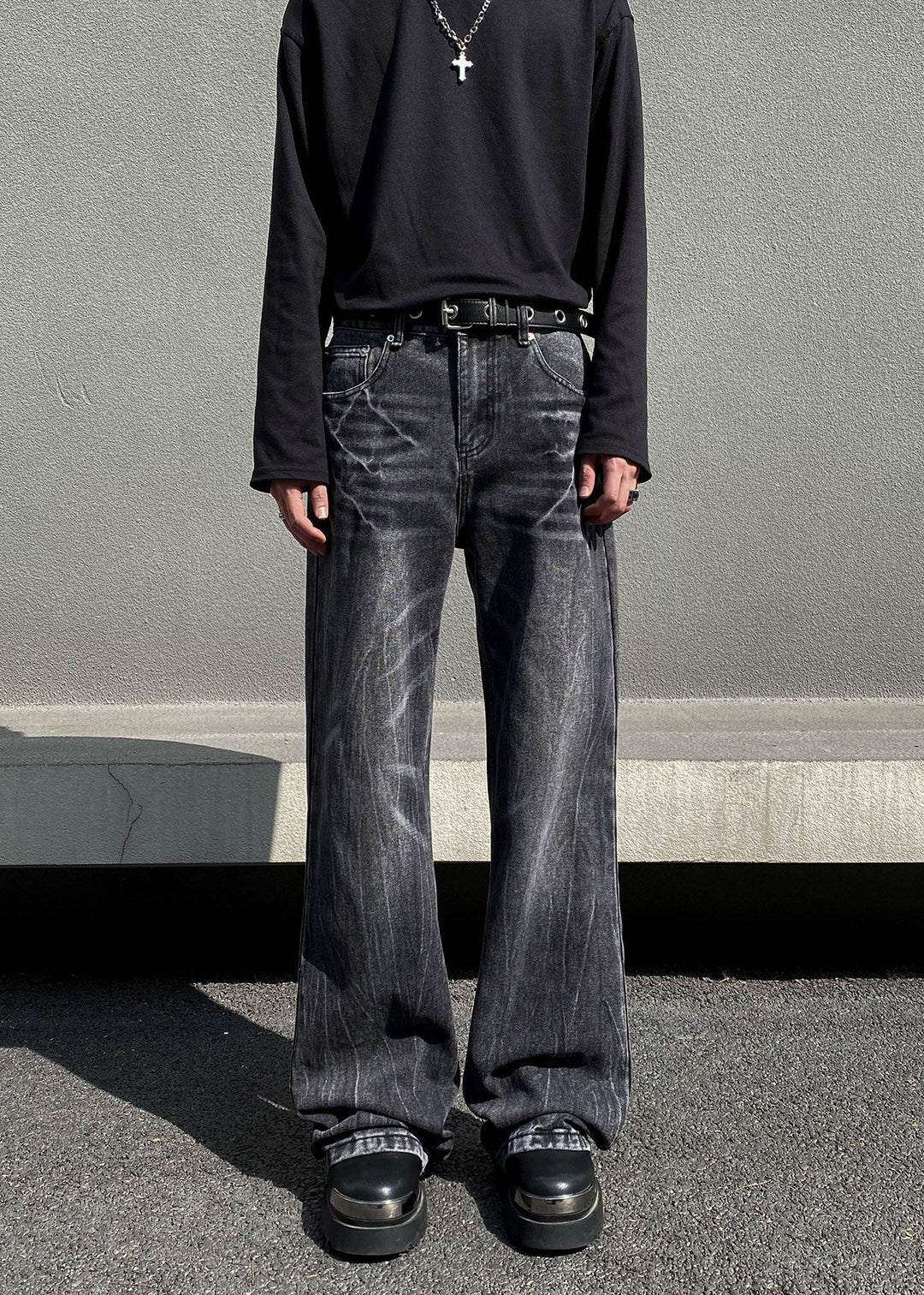 DESIGNED FADE BLACK DENIM AEDES4564 - Deuku