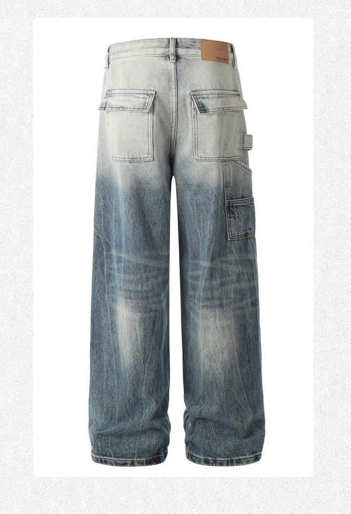 FADE PANEL WIDE DENIM PANTS AEDES4570