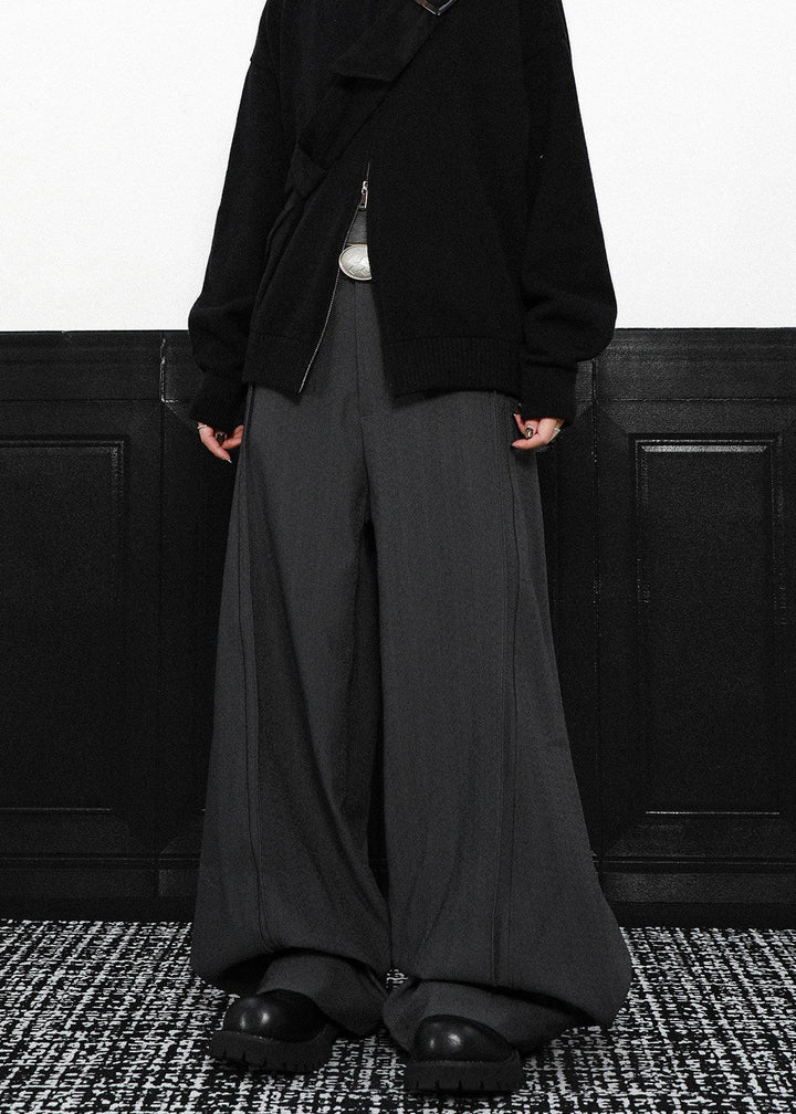 URBAN DRAPE WIDE BAGGY SLACKS AEDES4563 - Deuku