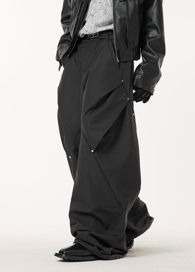 RIVET DESIGNED WIDE SLACKS DFDES4445