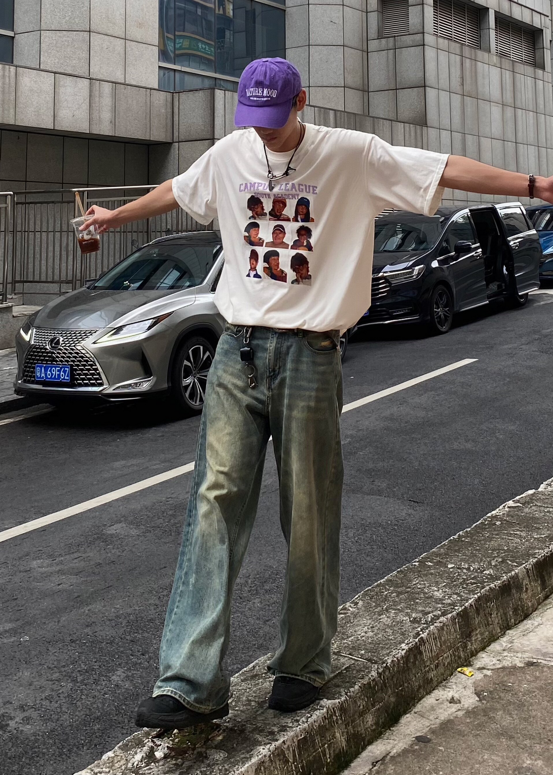 WASHED WIDE DENIM PANTS MNDES2670