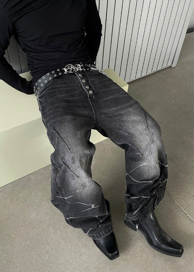 DESIGHNED WIDE DENIM PANTS DFDES4492