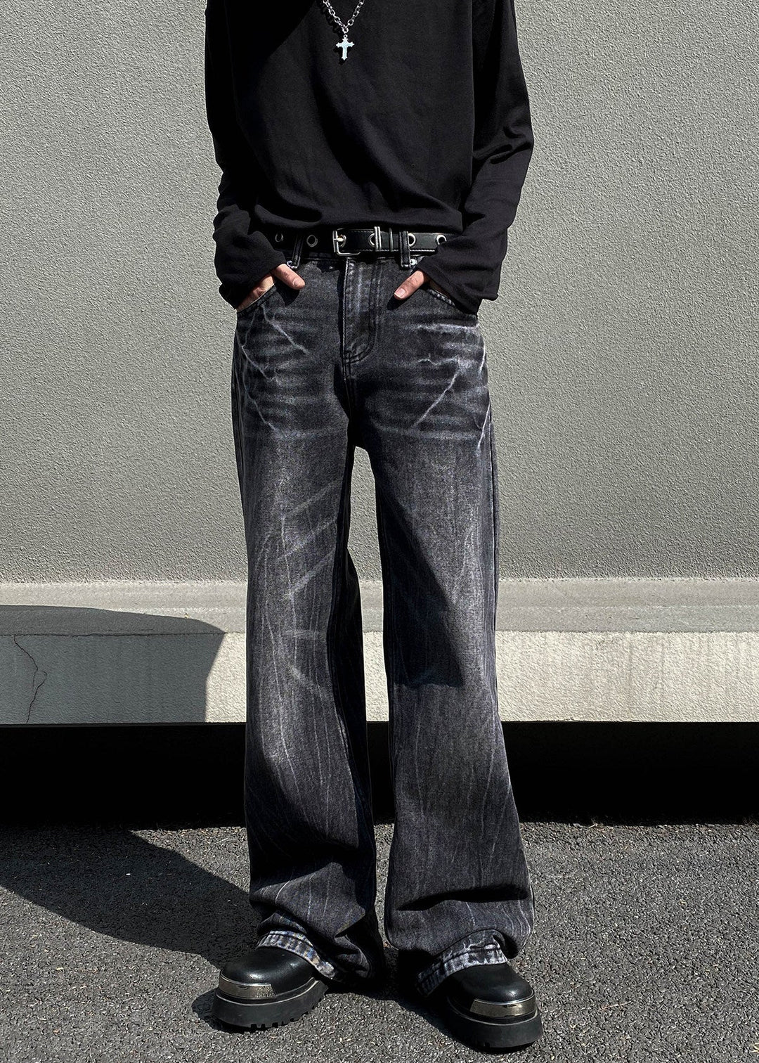 DESIGNED FADE BLACK DENIM AEDES4564 - Deuku