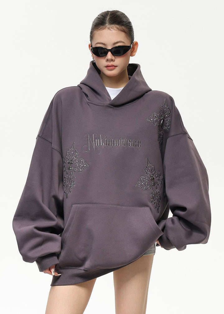 GOTHIC EMBROIDERY OVERSIZED PARKA ASDES4503