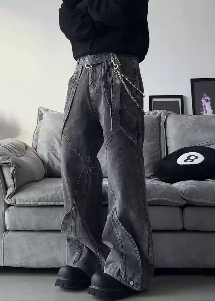 SWITCHING DESIGHNED DENIM PANTS DFDES4491