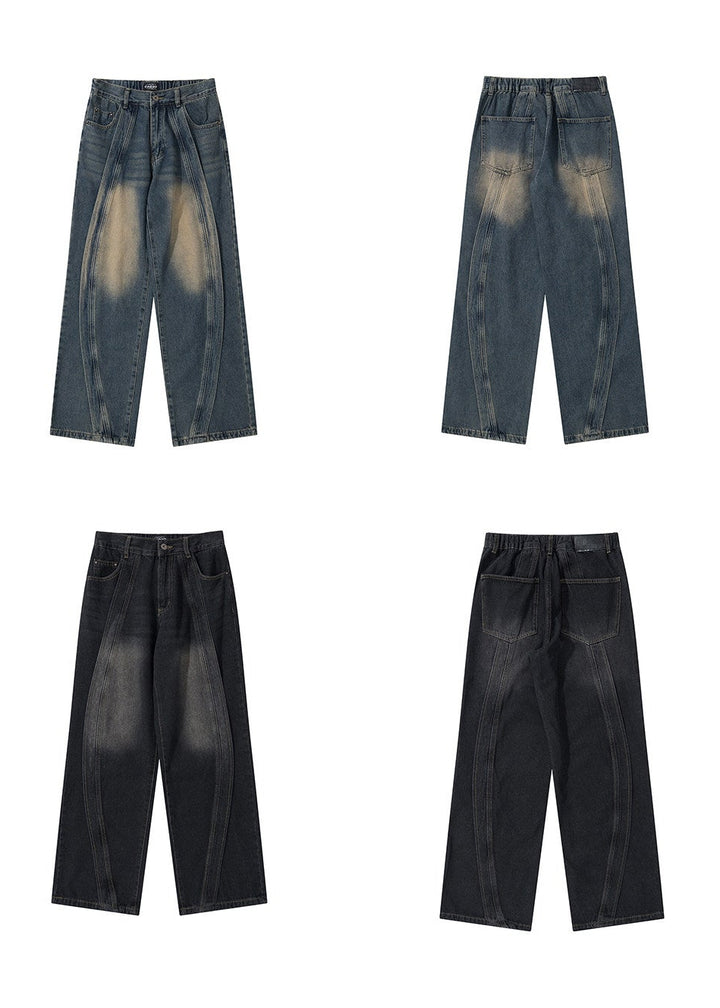 STITCH WIDE DENIM PANTS MXDES2914