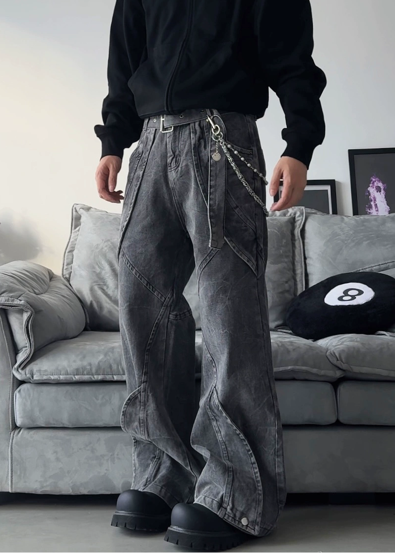 SWITCHING DESIGHNED DENIM PANTS DFDES4491