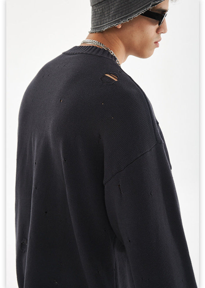 DAMAGED KNIT PULLOVER BEDES4526