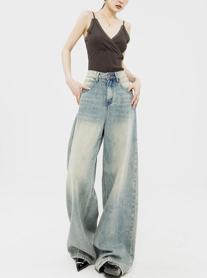 STRAIGHT WIDE DENIM PANTS ABDES2595