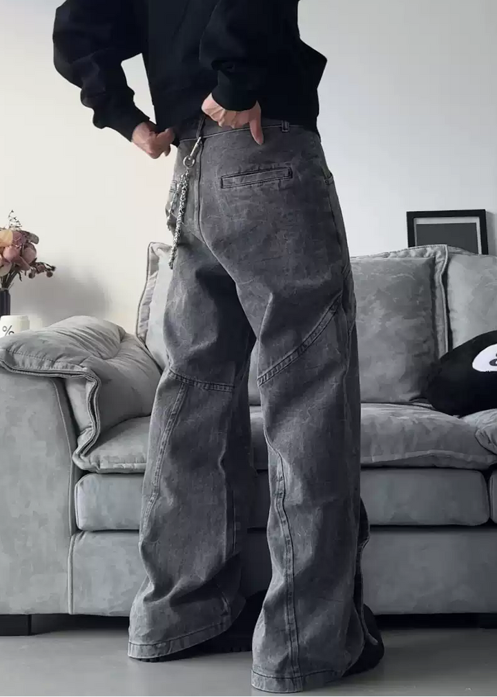 SWITCHING DESIGHNED DENIM PANTS DFDES4491