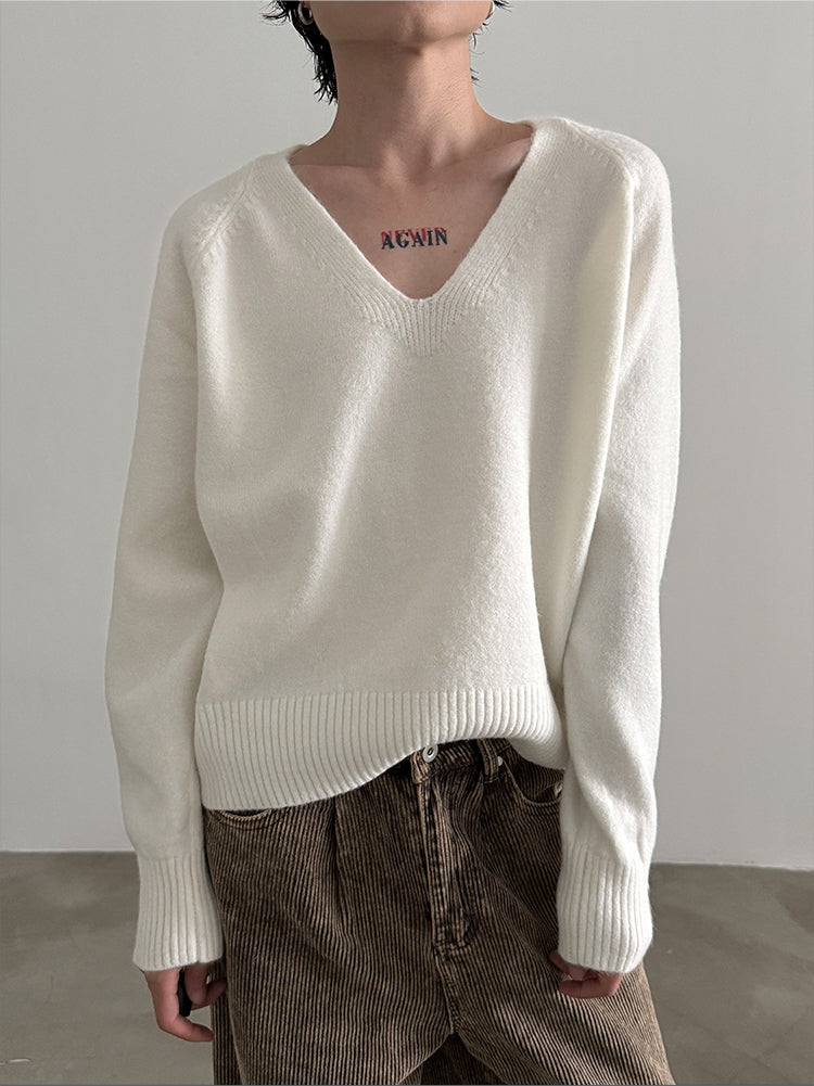 V NECK KNIT SWEATER VFDES4339