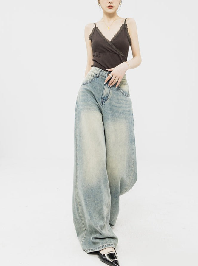 STRAIGHT WIDE DENIM PANTS ABDES2595