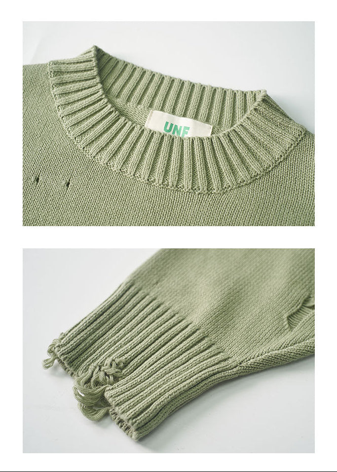 DAMAGED KNIT PULLOVER BEDES4526