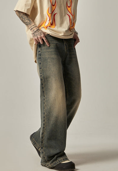 WASHED WIDE DENIM PANTS ISDES2897