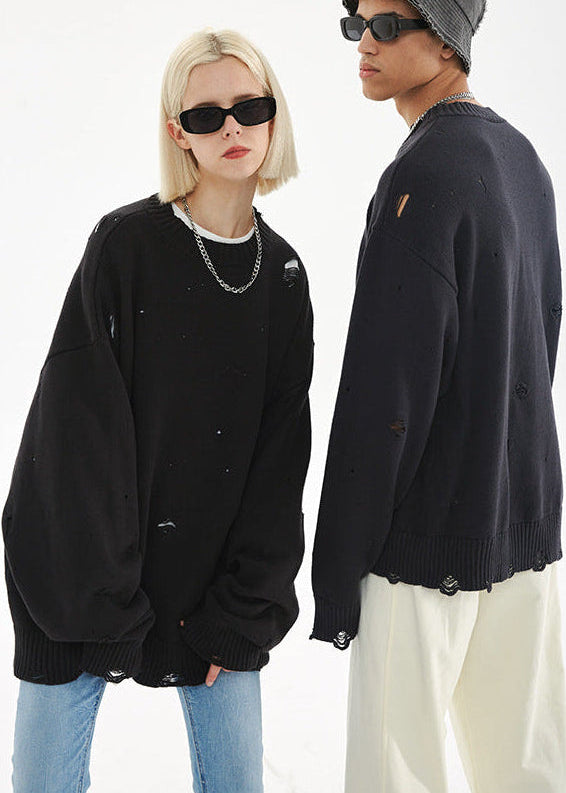 DAMAGED KNIT PULLOVER BEDES4526