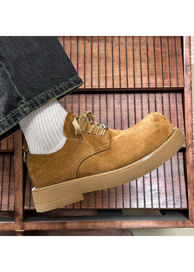 CHUNKY SOLE SUEDE DERBY SHOES BEDES4766