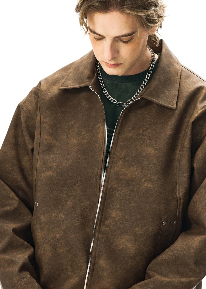 VINTAGELIKE WASH ZIP-UP JACKET BEDES4770