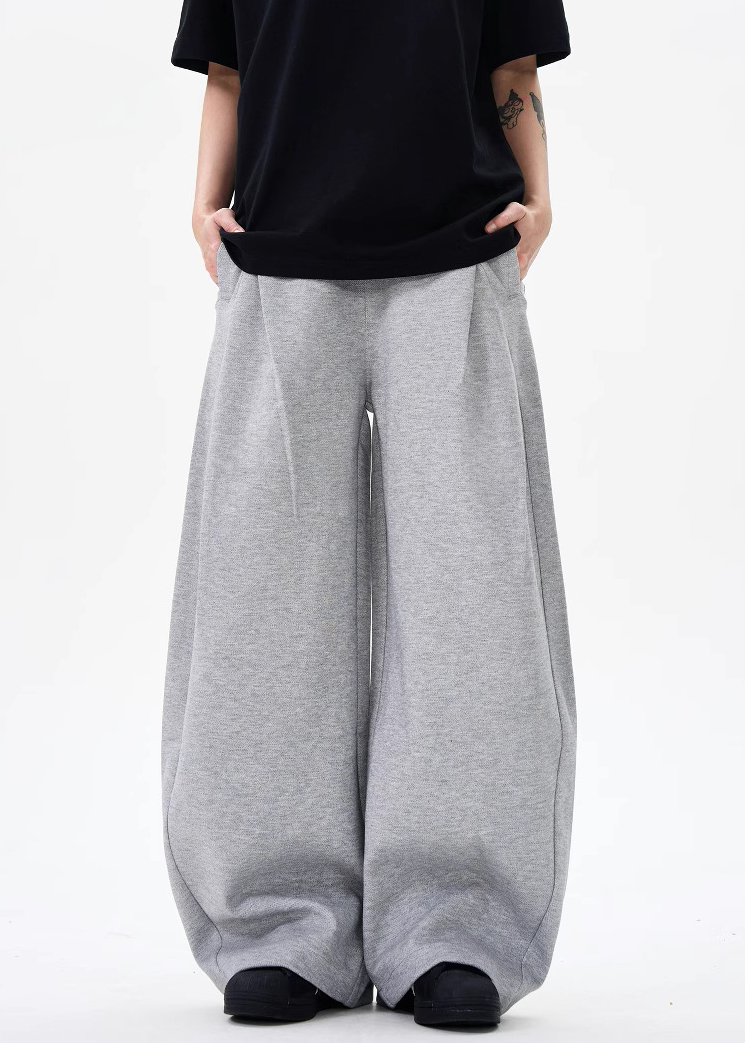 CURVED TUCK WIDE SWEAT PANTS BEDES4761