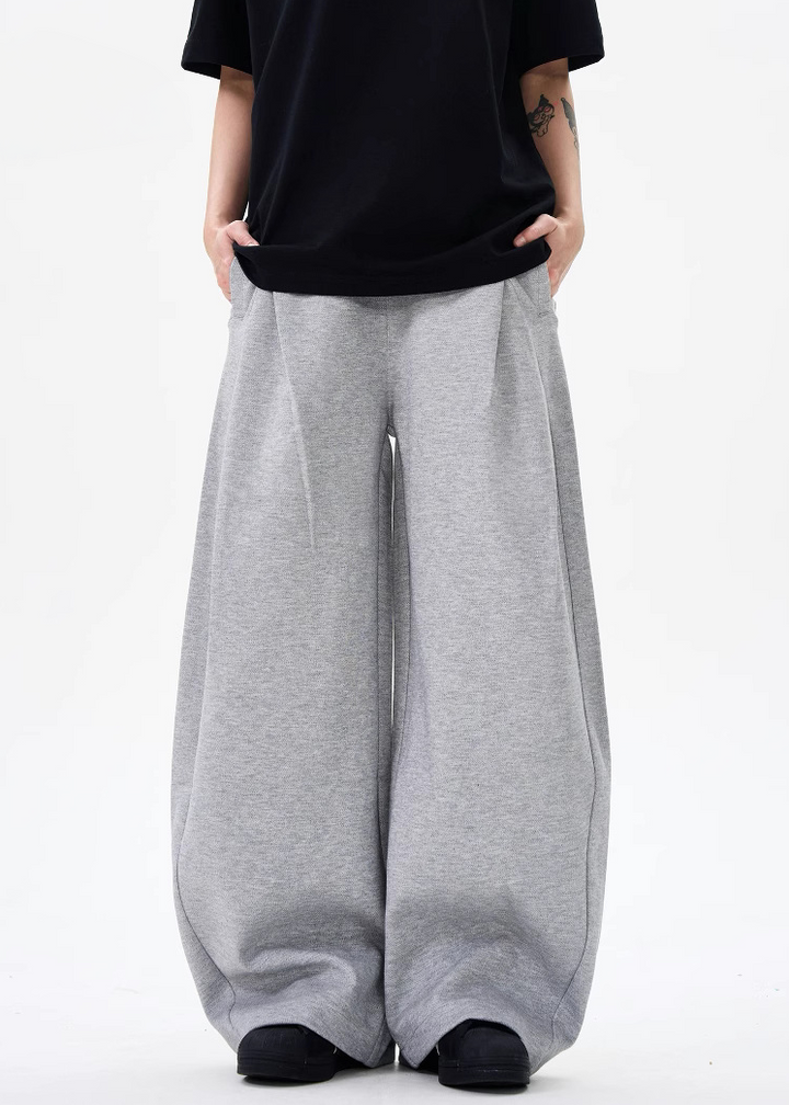 CURVED TUCK WIDE SWEAT PANTS BEDES4761