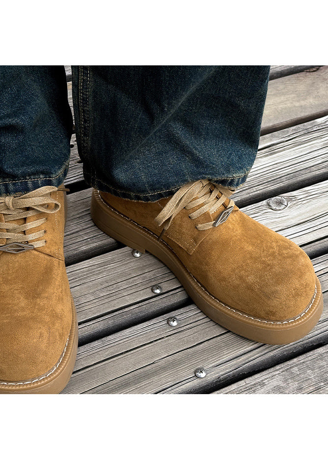 CHUNKY SOLE SUEDE DERBY SHOES BEDES4766