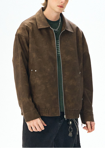 VINTAGELIKE WASH ZIP-UP JACKET BEDES4770