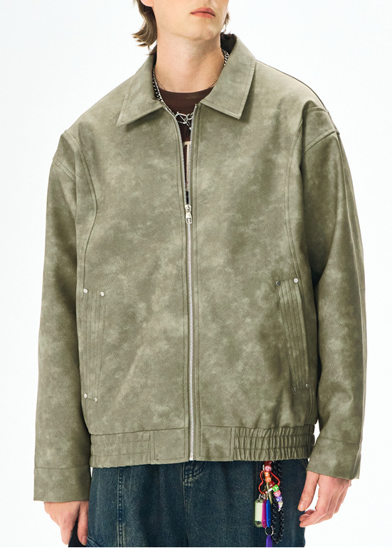 VINTAGELIKE WASH ZIP-UP JACKET BEDES4770