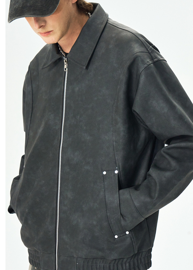 VINTAGELIKE WASH ZIP-UP JACKET BEDES4770