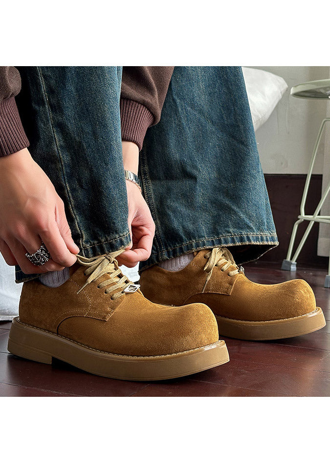 CHUNKY SOLE SUEDE DERBY SHOES BEDES4766