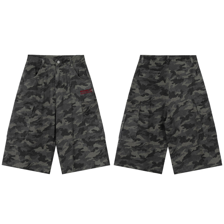 WIDE FIT CAMO CARGO SHORTS BEDES4673