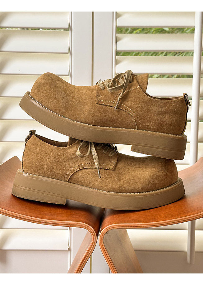 CHUNKY SOLE SUEDE DERBY SHOES BEDES4766