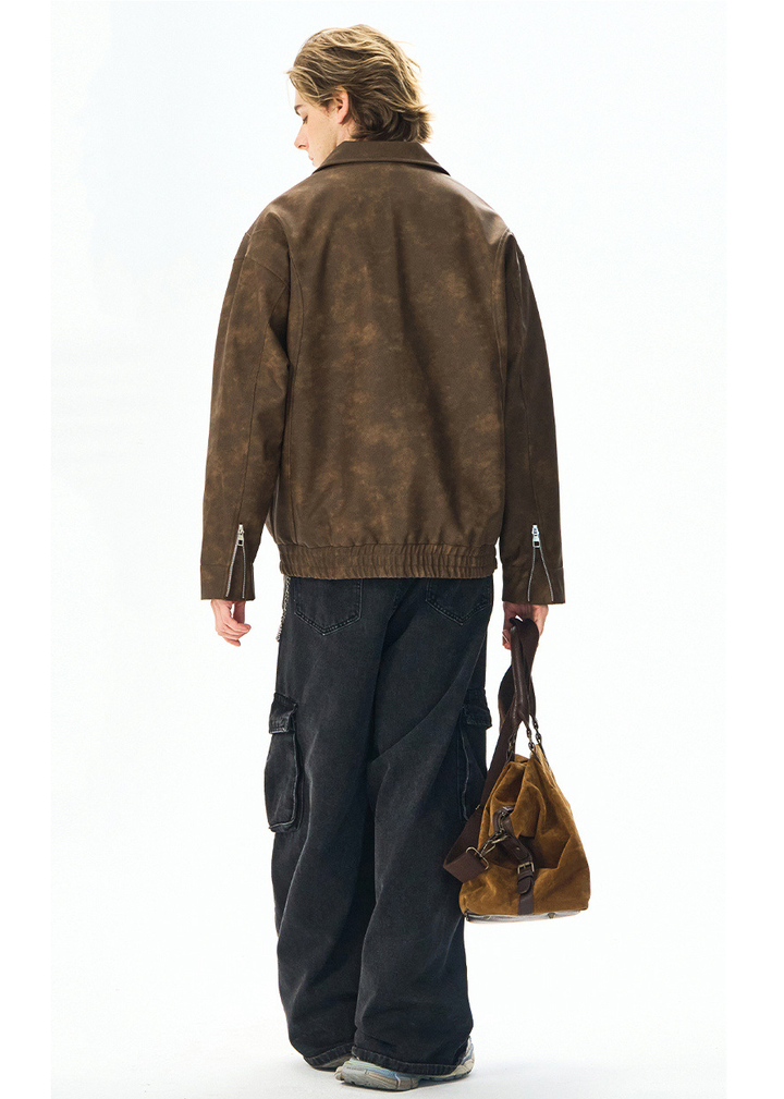 VINTAGELIKE WASH ZIP-UP JACKET BEDES4770
