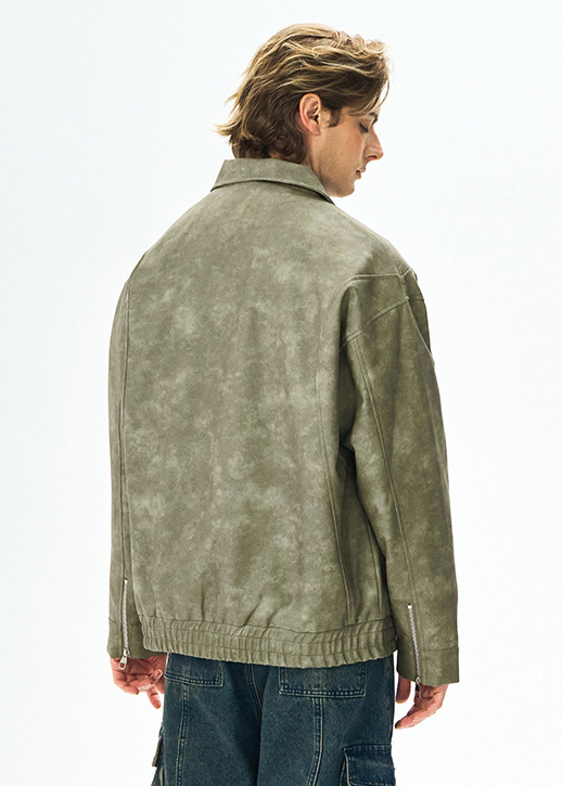 VINTAGELIKE WASH ZIP-UP JACKET BEDES4770