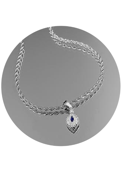RETRO STONE ROPE CHAIN NECKLACE BEDES4729
