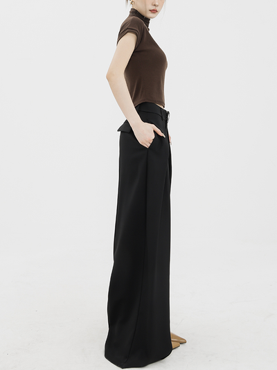 DEEP TUCK WIDE SLACKS ABDES2365
